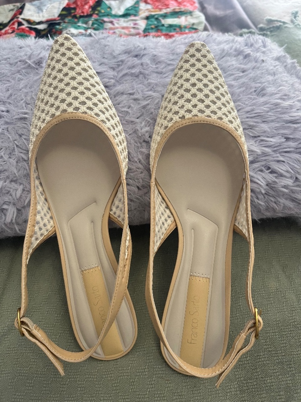NIB Franco Sarto Ivory Heels, 8.5